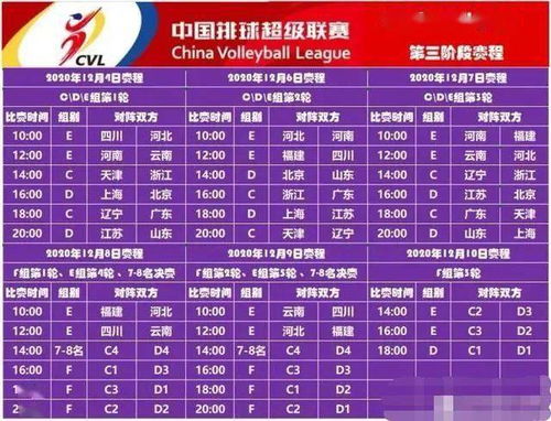 女排联赛赛程时间表，激情与梦想的碰撞