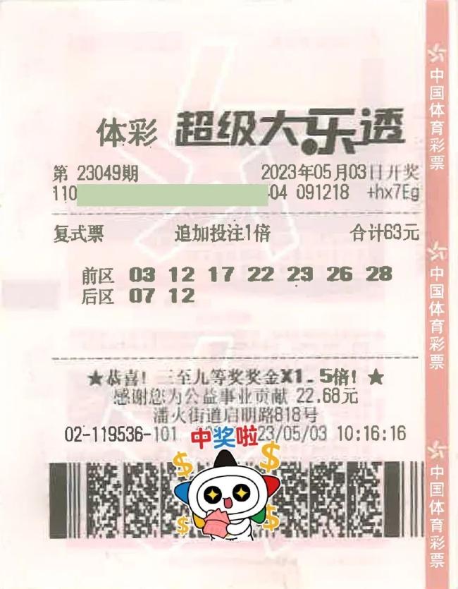 体育彩票大乐透中奖查询指南，23039期的惊喜与期待